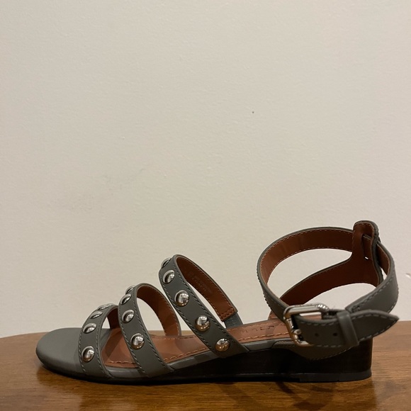 Coach grey studded ankle strap sandal, low wedge heal. Never worn - size 6 - Picture 5 of 5